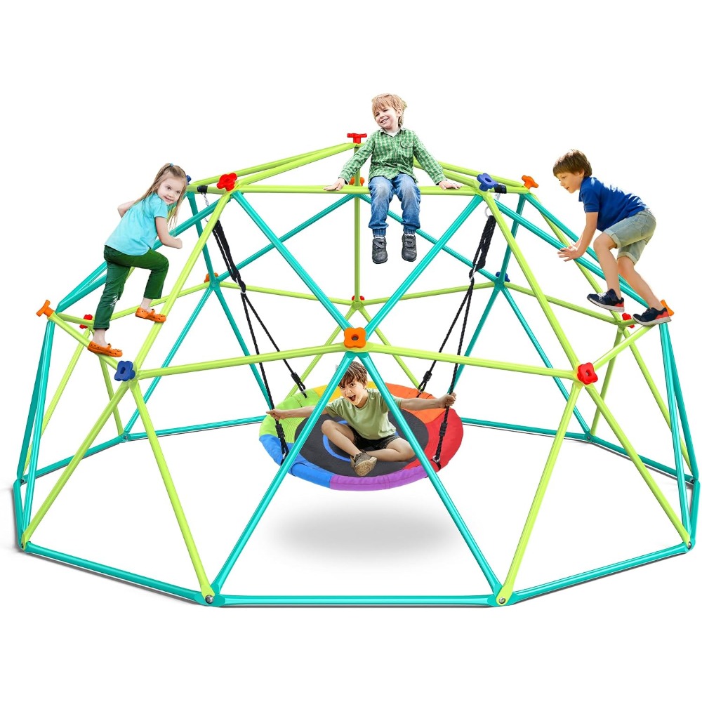 Kids Outdoor Climbing Dome - ชุดชิงช้าโดมปีนป่ายสำหรับเด็กอายุ 3-12 ปี ขนาด 10 ฟุต