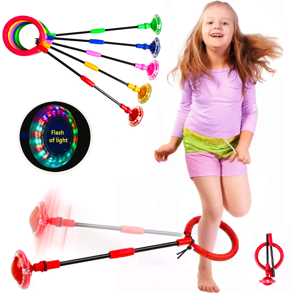 Kids Outdoor Kit - แฟลชกระโดดเชือกลูกบอลเด็กหนึ่งเท้าสนุกกลางแจ้งกีฬาเด็กกระโดด FORCE Reaction การฝึกอบรม Swing Ball