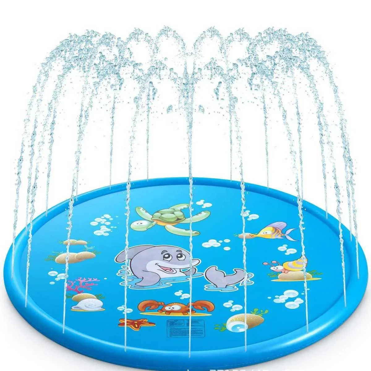 Kids Outdoor Yard Toys - ของเล่นเด็กกลางแจ้งขนาด 100/170 ซม. ของเล่นเป่าลมรูปวงกลมสำหรับเด็ก สระน้ำเล่นสาดน้ำ แผ่นรองพรมพ่นน้ำสำหรับสนามหญ้า