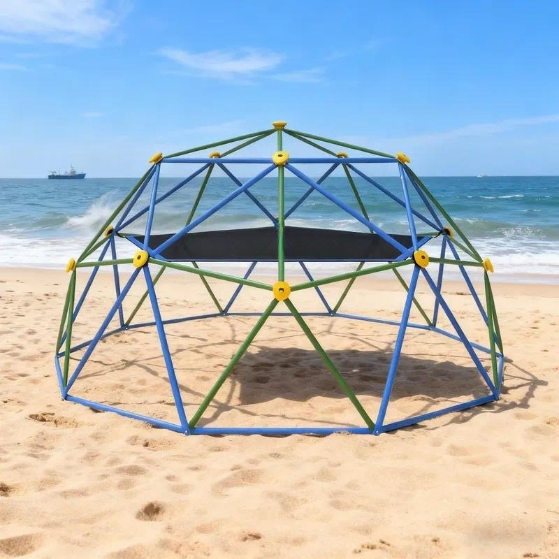 Kids Outdoor Climbing Dome - โดมปีนเขาขนาด 10 ฟุตพร้อมที่จับสำหรับเด็ก อุปกรณ์เล่นในร่มและกลางแจ้ง