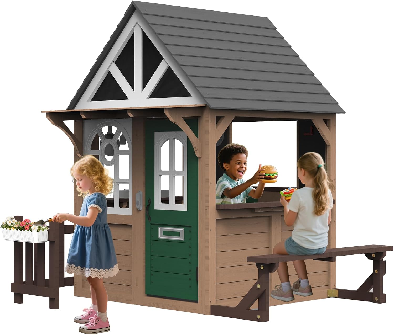 บ้านเด็กเล่นกลางแจ้ง Seizeen ส - Kids Outdoor Kitchen บทวิจารณ์และราคา