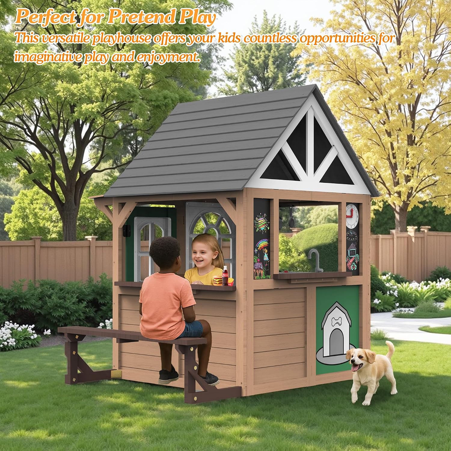 บ้านเด็กเล่นกลางแจ้ง Seizeen ส - Kids Outdoor Kitchen บทวิจารณ์และราคา