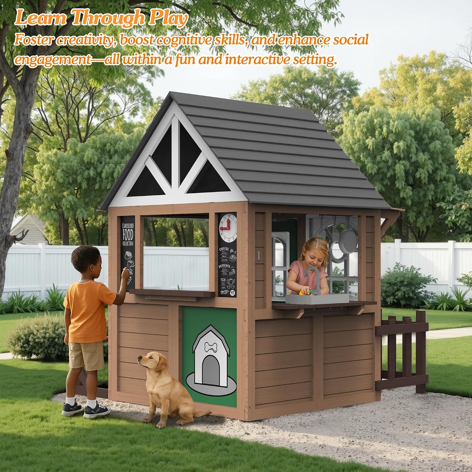 บ้านเด็กเล่นกลางแจ้ง Seizeen ส - Kids Outdoor Kitchen บทวิจารณ์และราคา