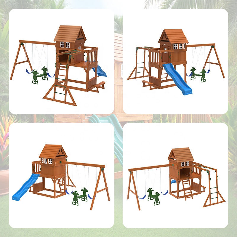 ชุดเครื่องเล่นสนามเด็กเล่นกลาง - Kids Outdoor Monkey Bar Set บทวิจารณ์และราคา