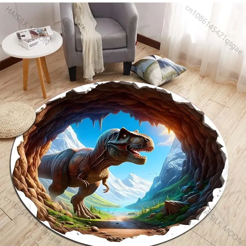 HD 3D ไดโนเสาร์พิมพ์รอบพรมสําห - Kids Outdoor Mat บทวิจารณ์และราคา