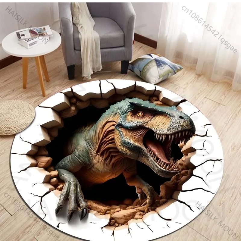 HD 3D ไดโนเสาร์พิมพ์รอบพรมสําห - Kids Outdoor Mat บทวิจารณ์และราคา