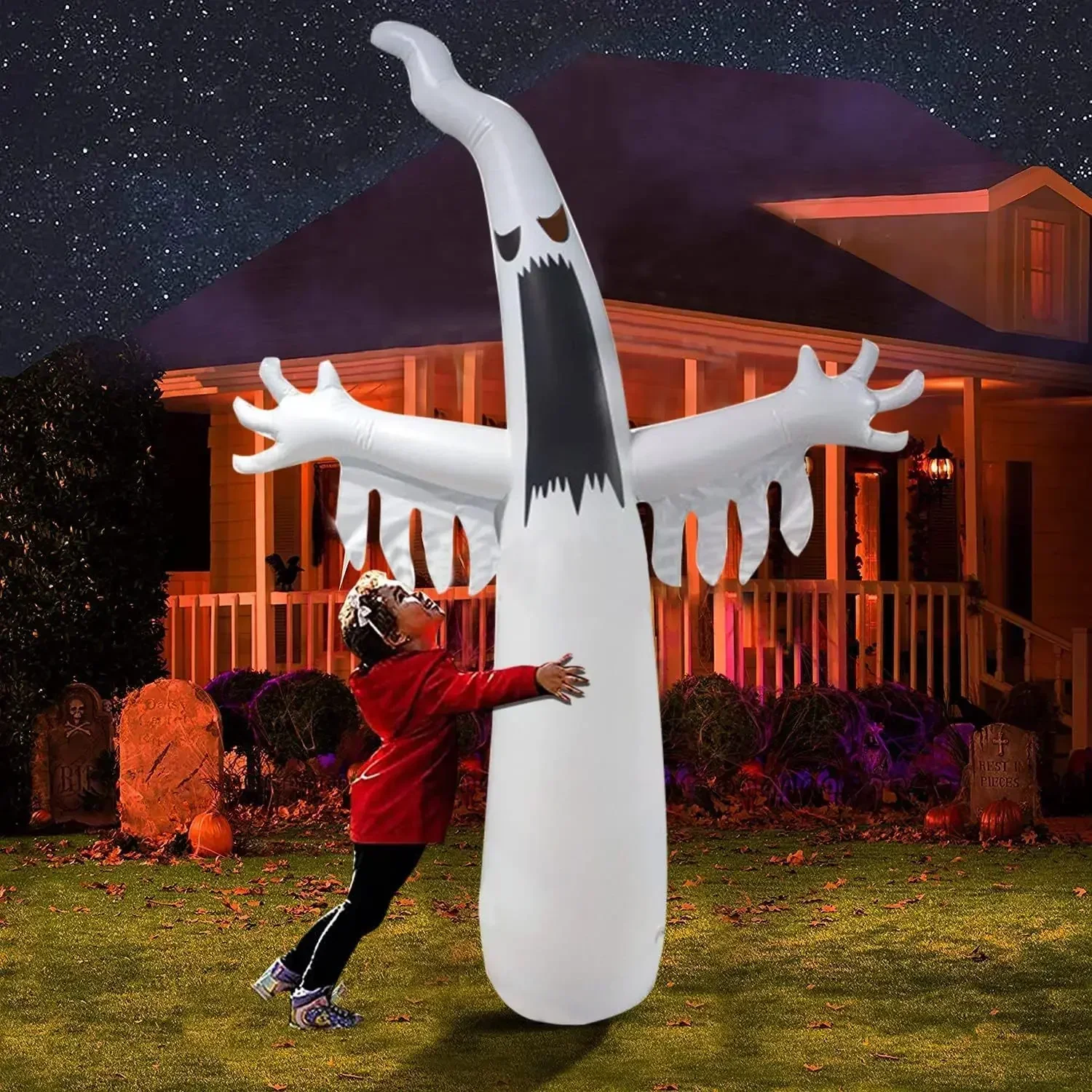 ฮาโลวีน Inflatable น่ากลัว Gho - Kids Outdoor Yard Toys บทวิจารณ์และราคา