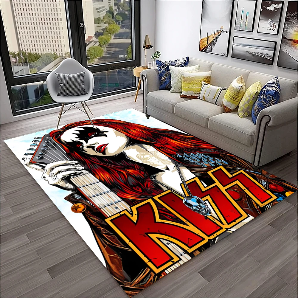 Retro KISS Rock Band พรมพรมสํา - Kids Outdoor Kitchen บทวิจารณ์และราคา