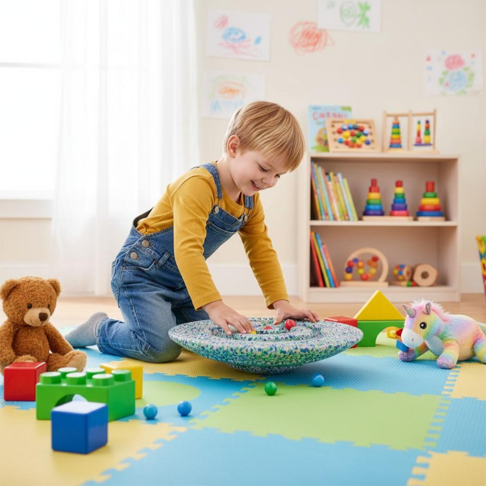 กระดานทรงตัวแบบวงกลม ใช้ได้ทั้ - Kids Outdoor Balance Beam บทวิจารณ์และราคา