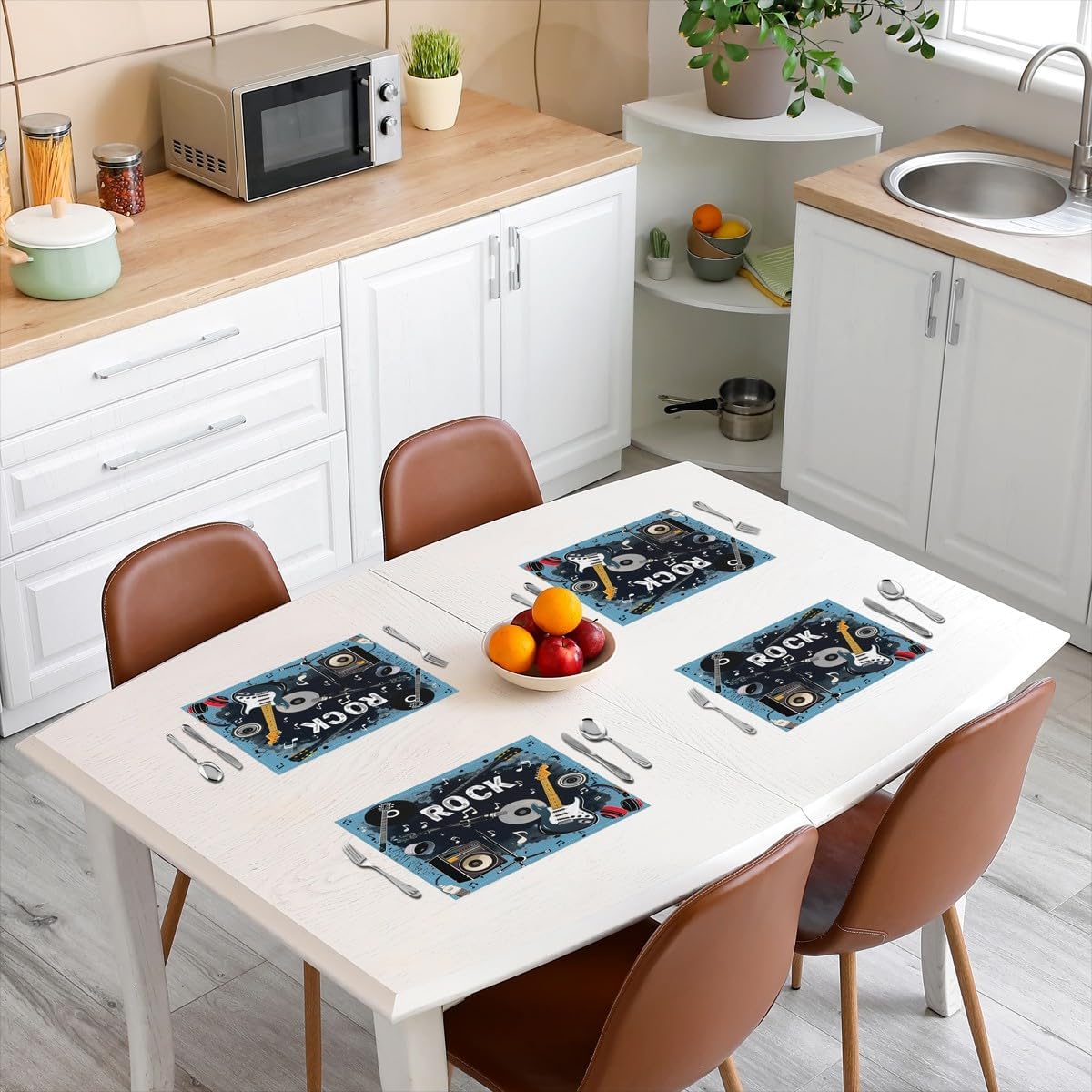 แผ่นรองจานลายดนตรีร็อค ชุด 4 ช - Kids Outdoor Dining Table บทวิจารณ์และราคา