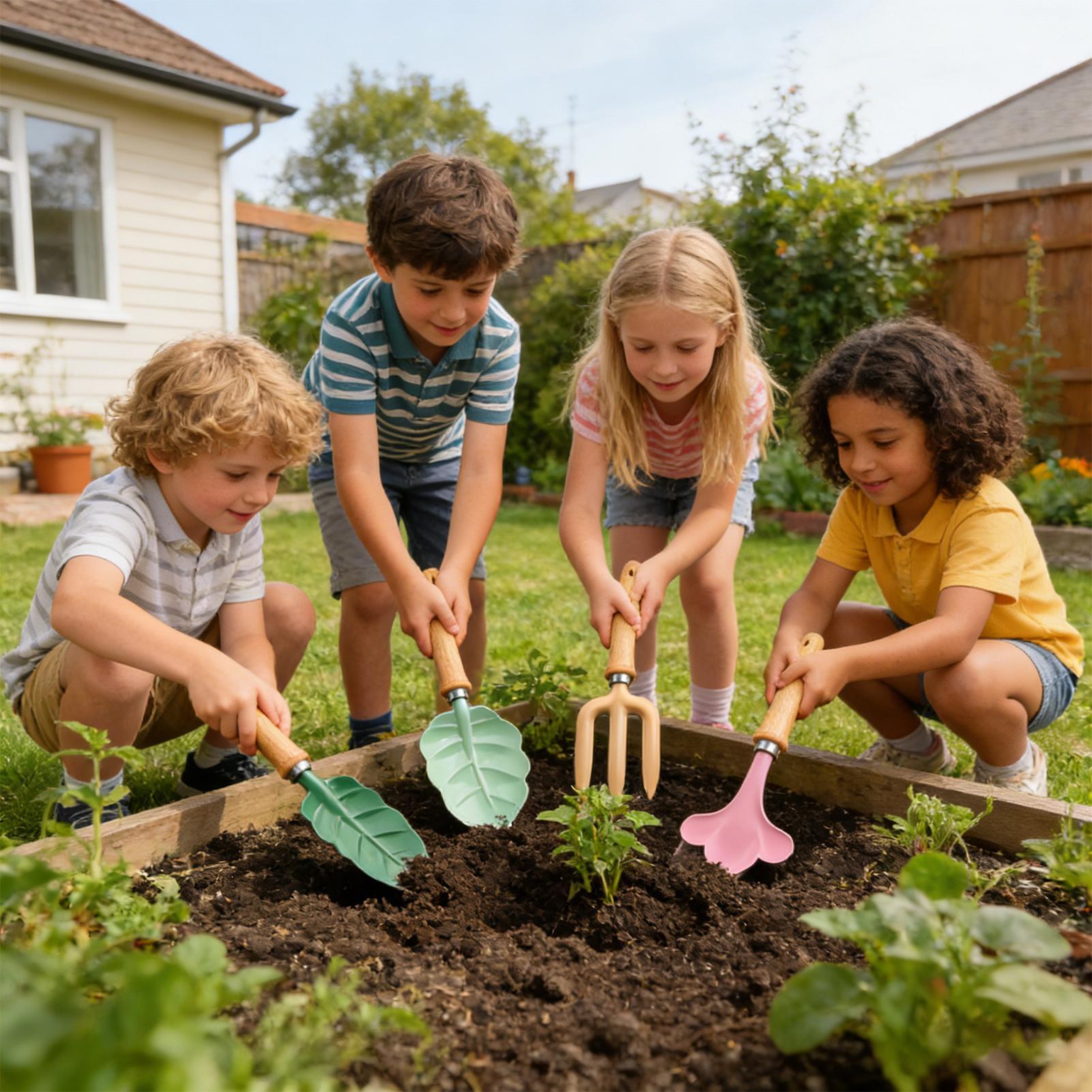 ชุดทำสวนสำหรับเด็ก 4 ชิ้น รูปท - Kids Outdoor Yard Toys บทวิจารณ์และราคา