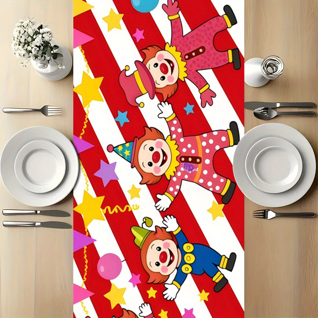 ผ้าปูโต๊ะลายตัวตลกสำหรับงานปาร - Kids Outdoor Dining Table บทวิจารณ์และราคา