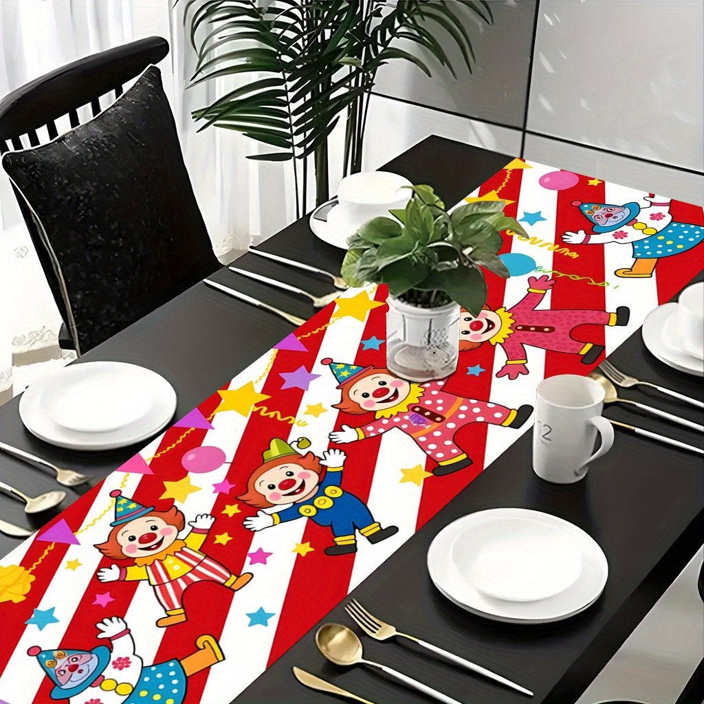 ผ้าปูโต๊ะลายตัวตลกสำหรับงานปาร - Kids Outdoor Dining Table บทวิจารณ์และราคา
