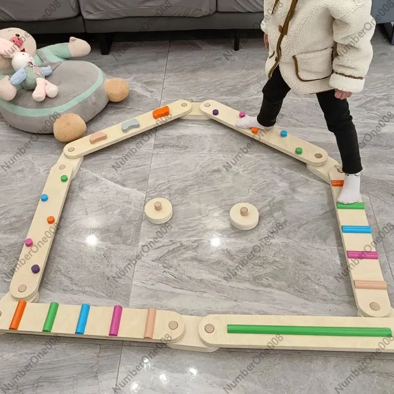 แผ่นไม้ทรงตัวหนาสำหรับฝึกสัมผั - Kids Outdoor Balance Beam บทวิจารณ์และราคา