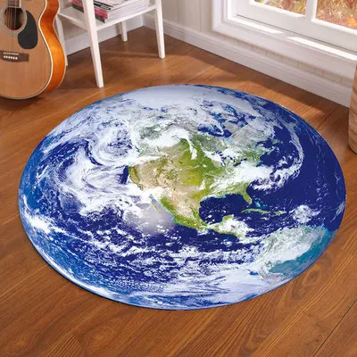 Galaxy Earth Moon พรมกลมสําหรั - Kids Outdoor Mat บทวิจารณ์และราคา