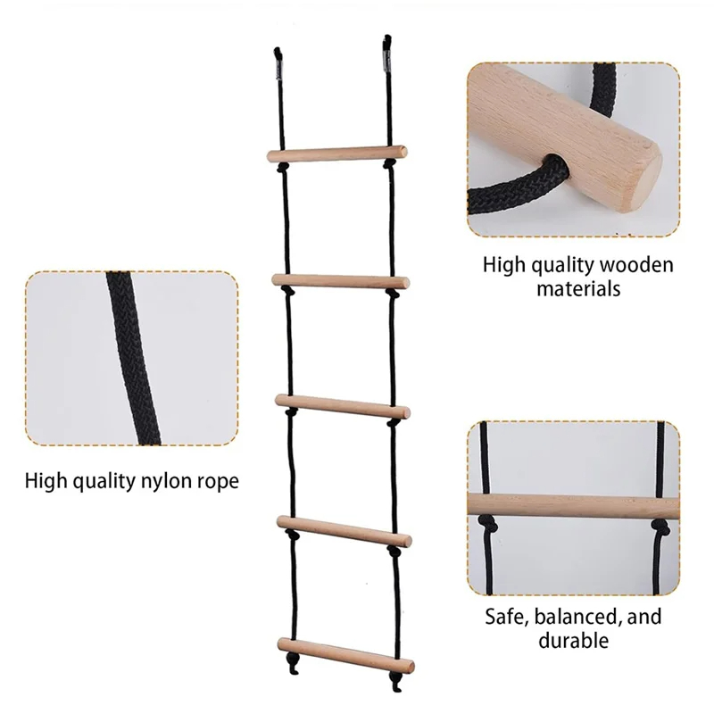 ชุดปีนป่ายเชือก บันไดไม้ ชิงช้ - Kids Outdoor Swing Set บทวิจารณ์และราคา