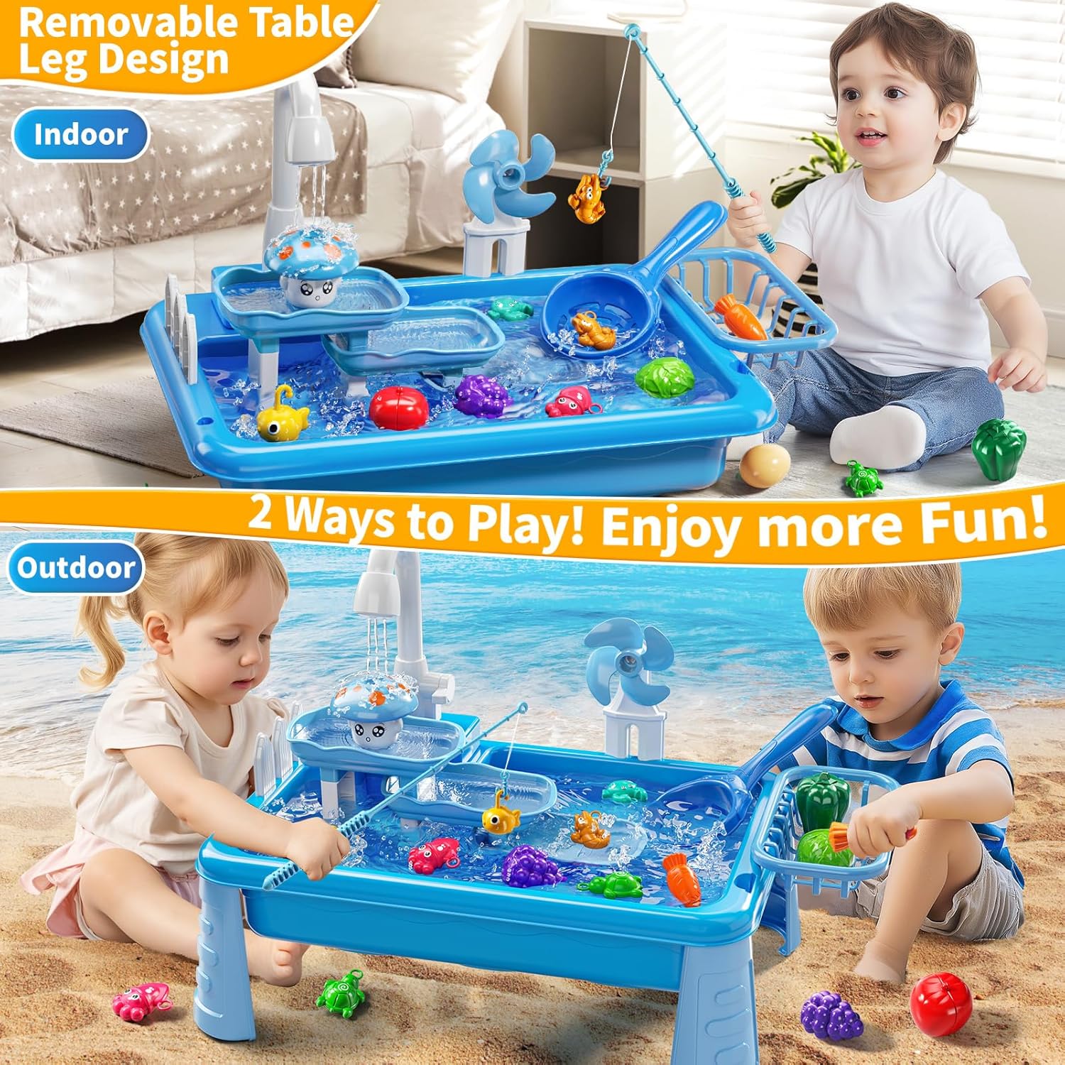 โต๊ะเล่นน้ำสำหรับเด็ก พร้อมอ่า - Kids Outdoor Kitchen บทวิจารณ์และราคา