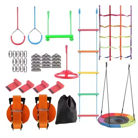 ชุดอุปกรณ์สนามฝึกซ้อมวอร์ริเออ - Kids Outdoor Monkey Bar Set บทวิจารณ์และราคา